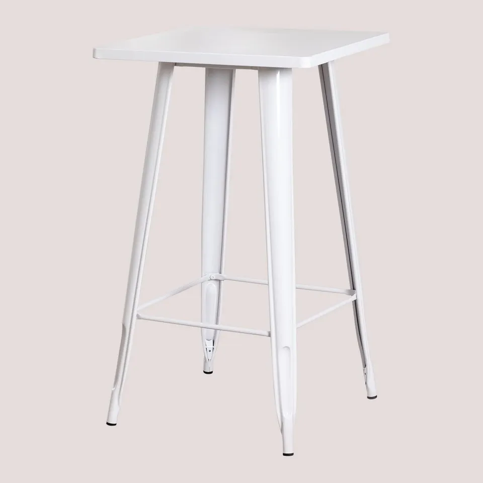 Sklum LIX tavolo alto in acciaio bianco 60x60