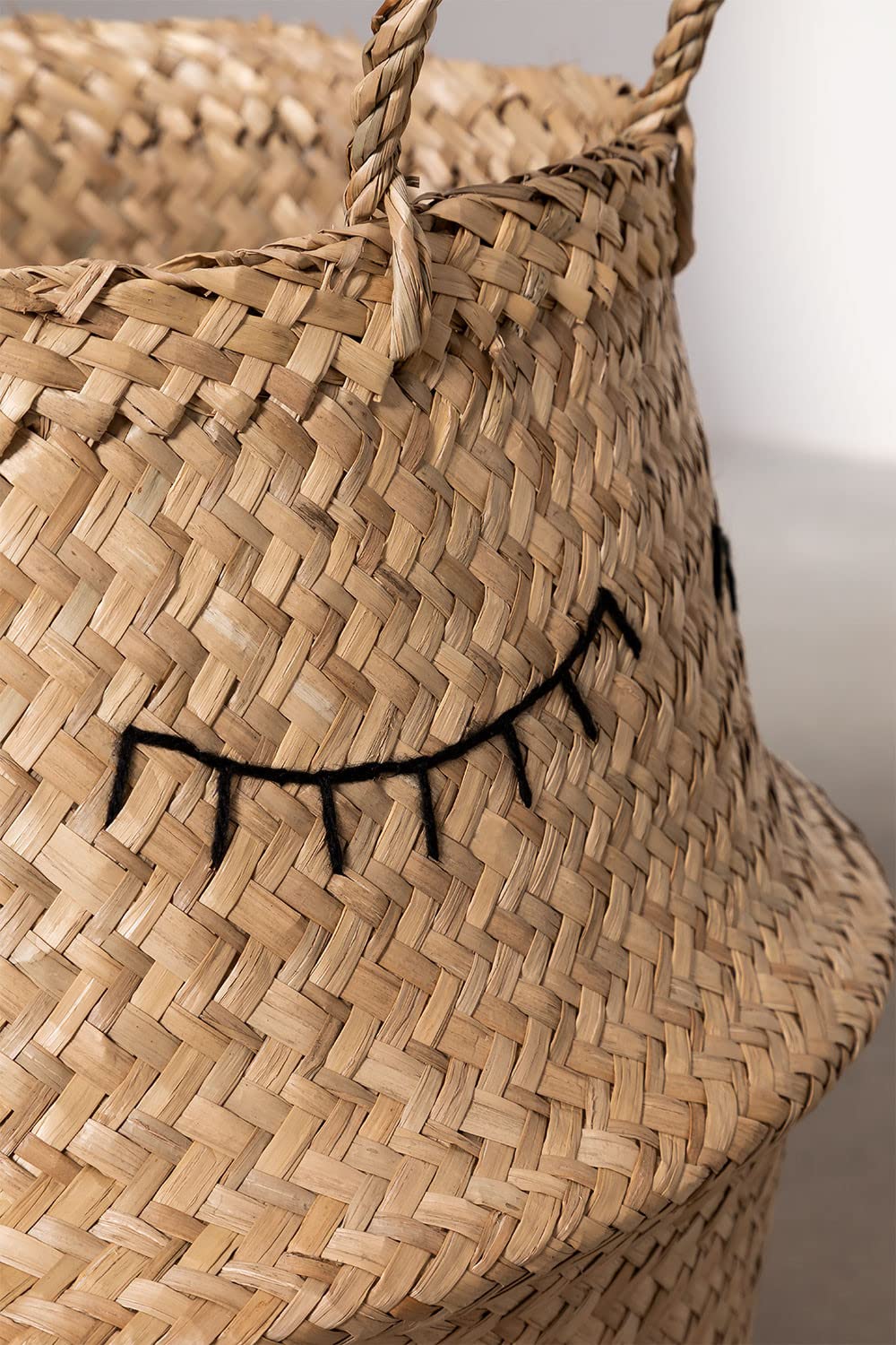 Sklum Kahs Cesta Giunco Ø45x40 cm Intrecciata a Mano