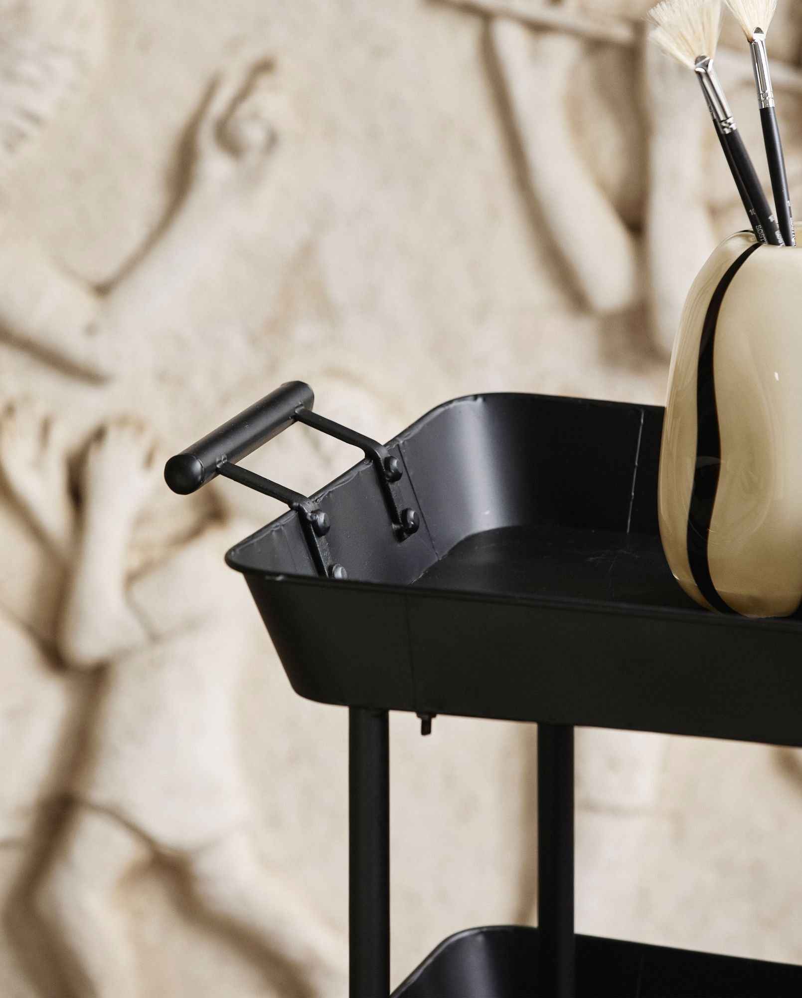 Bambua Fulda carrello ferro nero con ruote