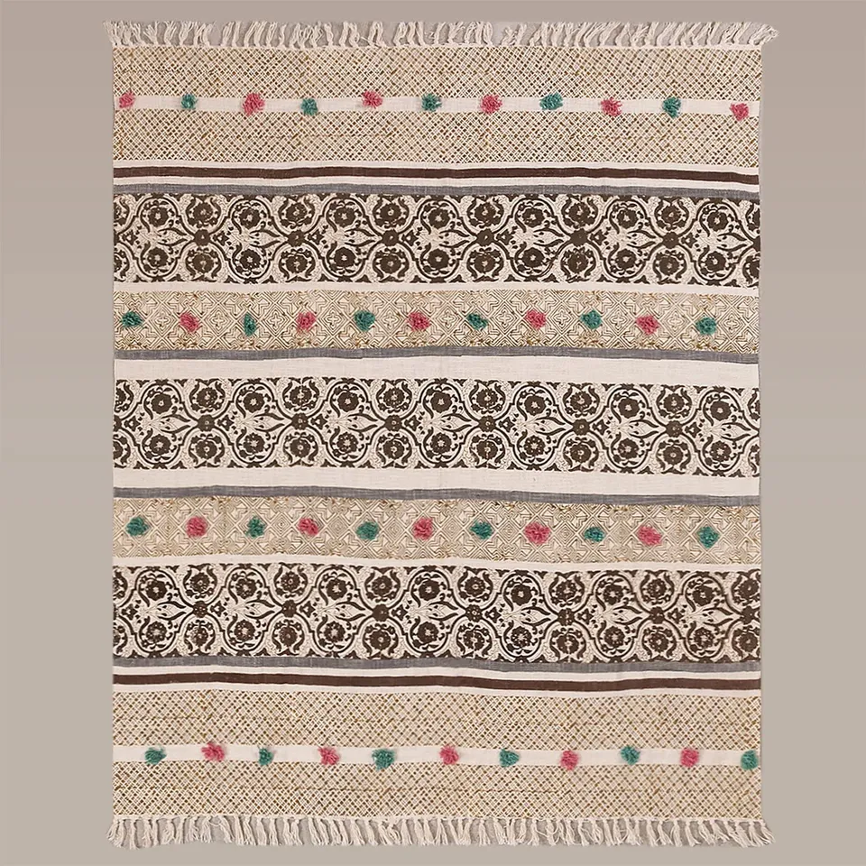 Sklum Betsi Plaid Coperta Cotone Multicolor 126x150 cm