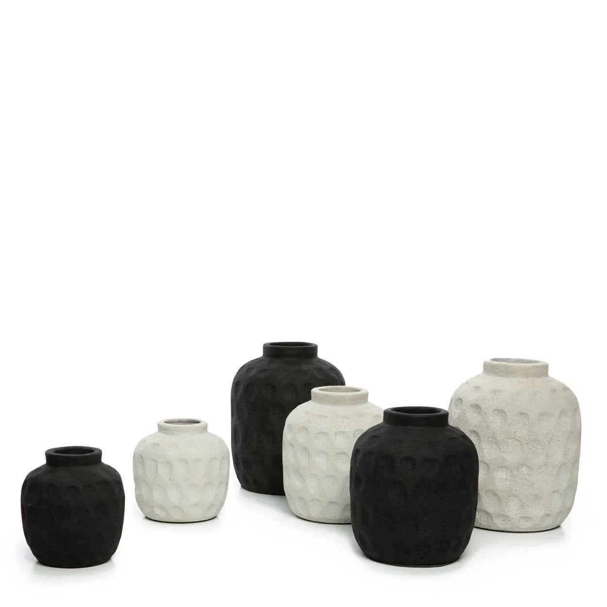 Bambua Trendy vaso terracotta nero M