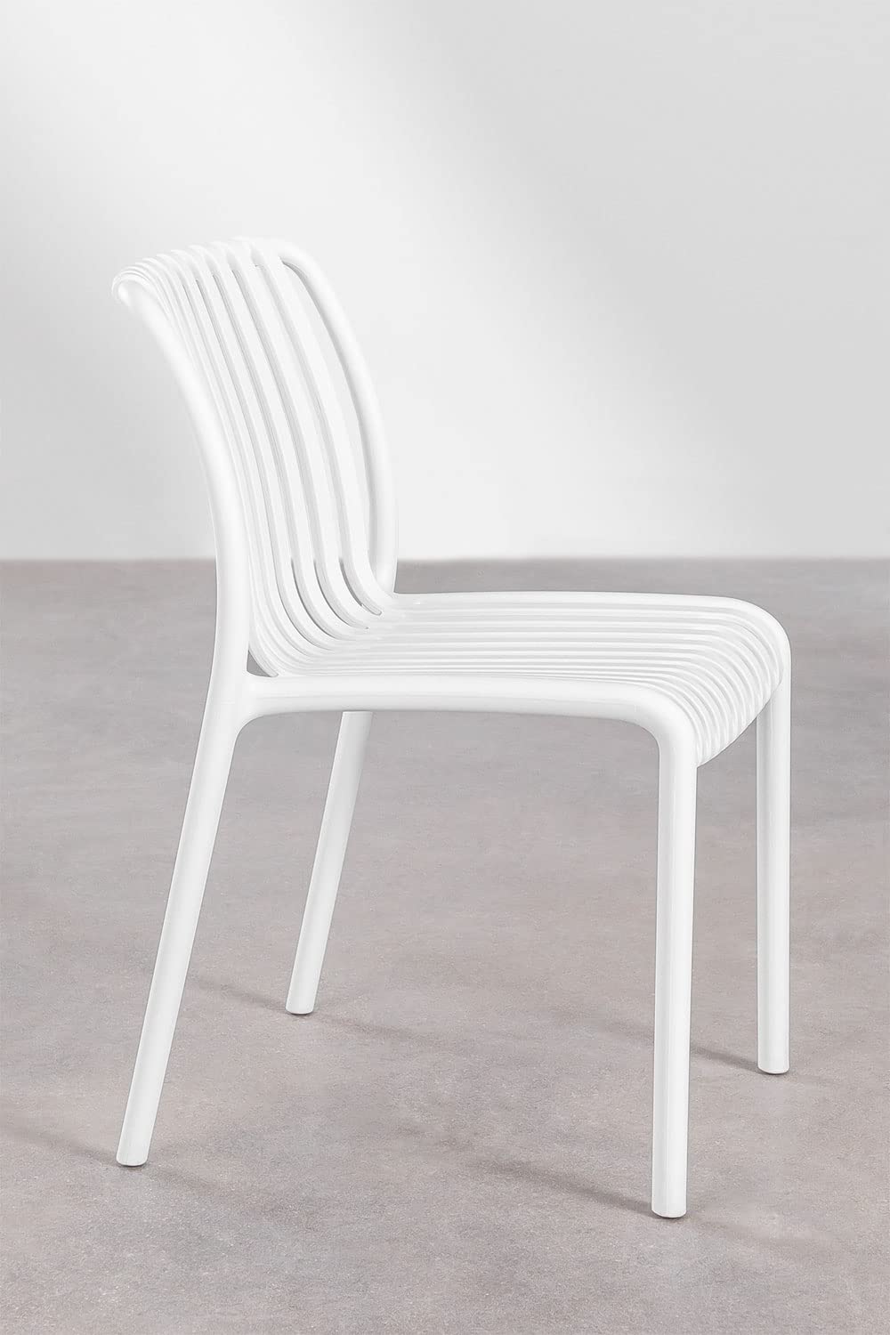 Sklum Wendell set 2 sedie da giardino impilabili bianche