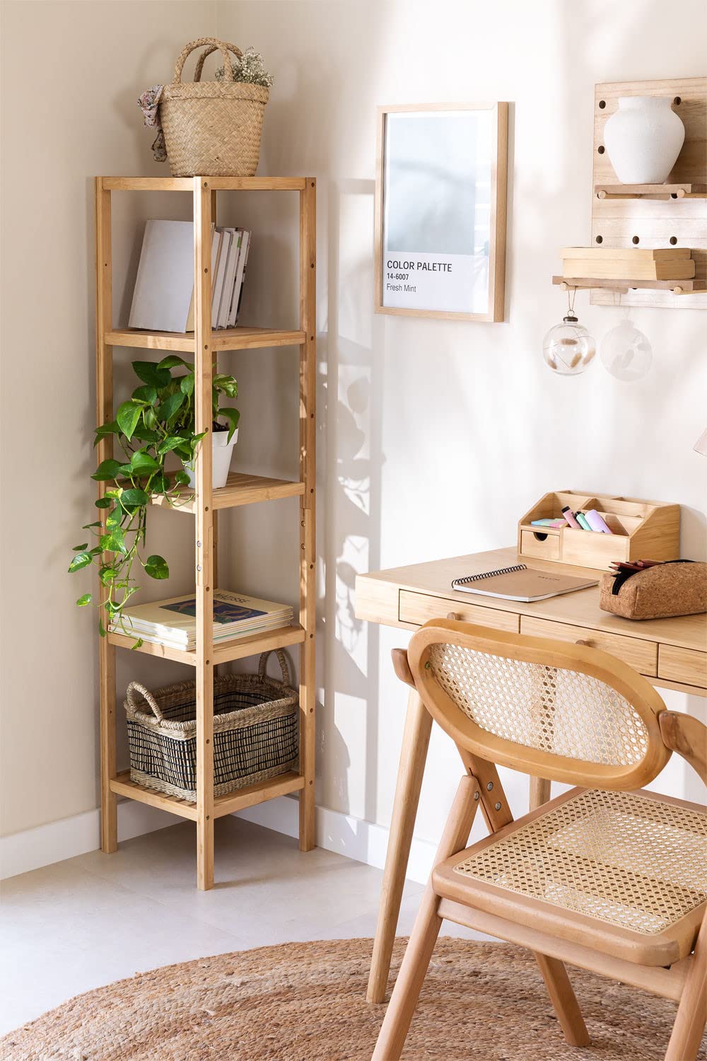 Sklum Zarak scaffale bambù 145,5 cm