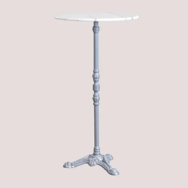 Sklum Moka tavolo bar alto tondo Ø60 grigio marmo