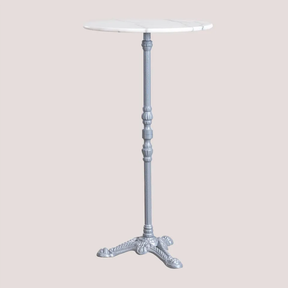Sklum Moka tavolo bar alto tondo Ø60 grigio marmo