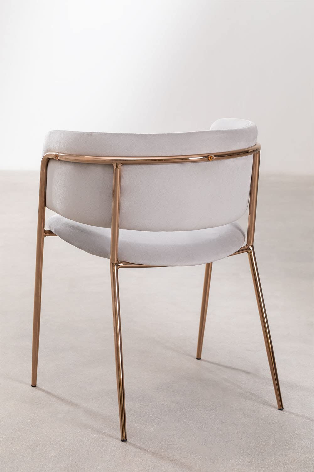 Sklum Nalon Style sedia pranzo velluto grigio chiaro
