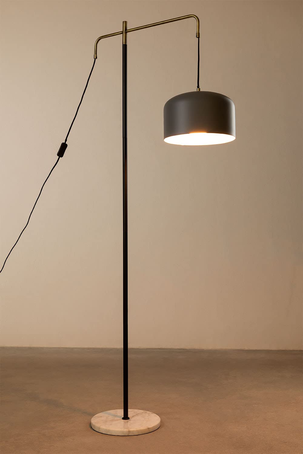 Sklum Lidyas piantana paralume ferro grigio 160 cm