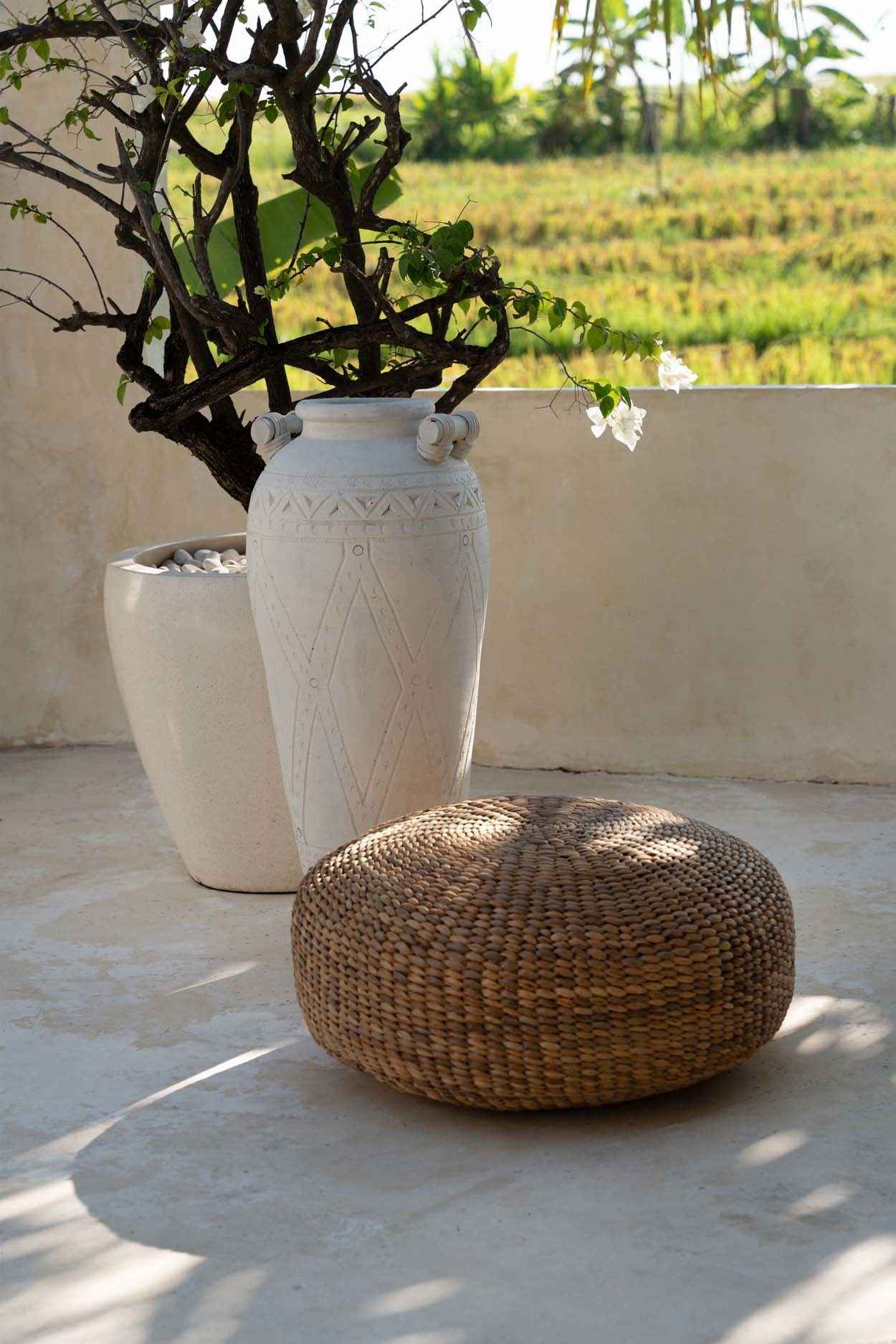 Bambua The Hyacinth pouf naturale M in giacinto