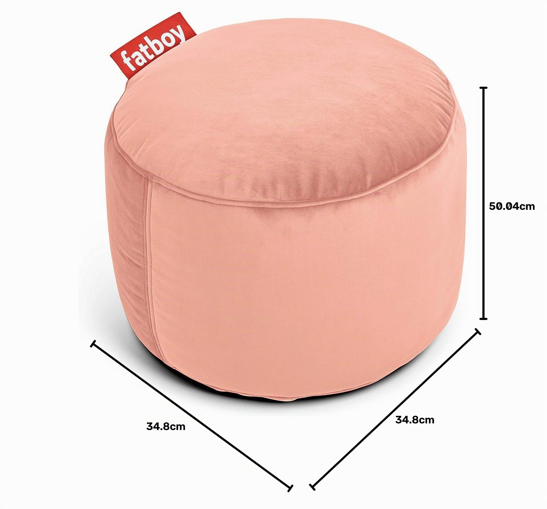 Fatboy Point Velvet pouf rotondo pearl blush velluto