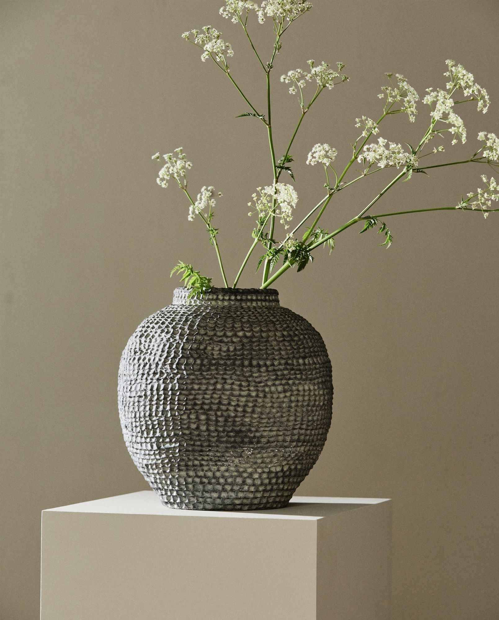 Bambua Rupa vaso decorativo cemento grigio