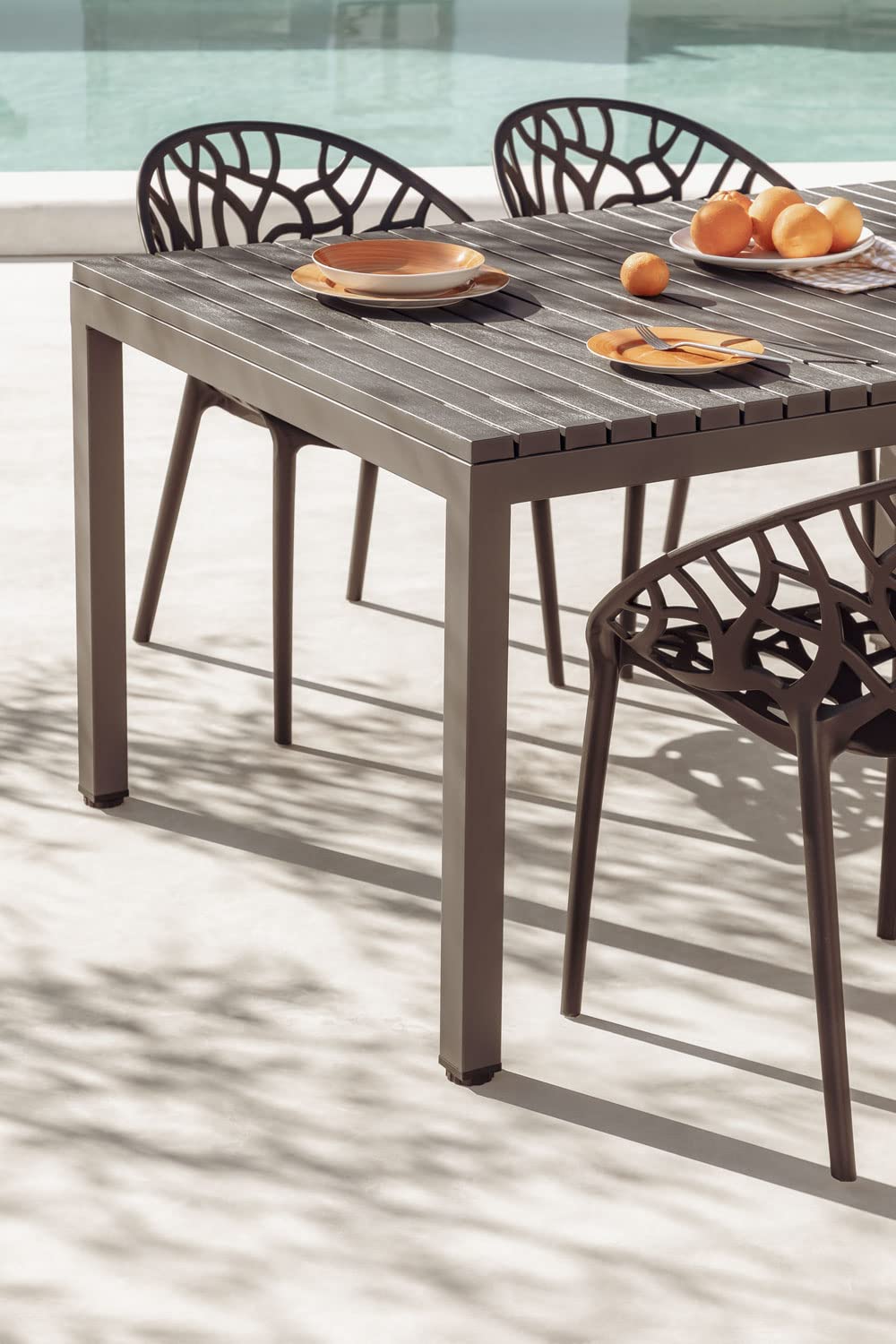 Sklum Ores Set 4 Sedie Giardino Impilabili Polipropilene