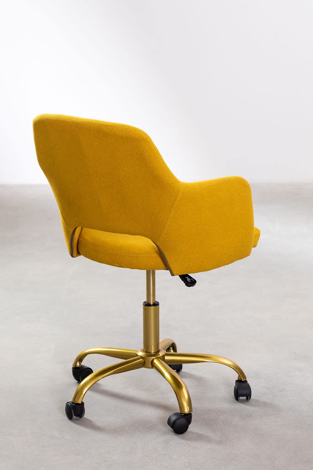 Sklum Egnan sedia da scrivania con rotelle base oro