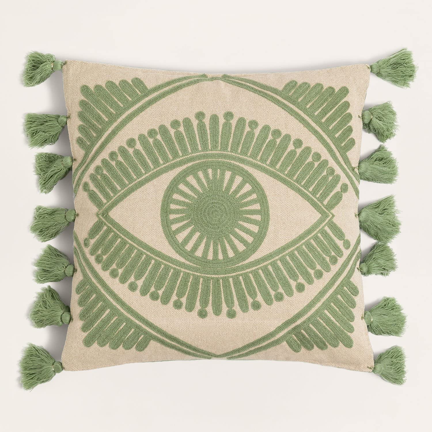Sklum Osvid cuscino cotone 45x45 cm verde olivastro