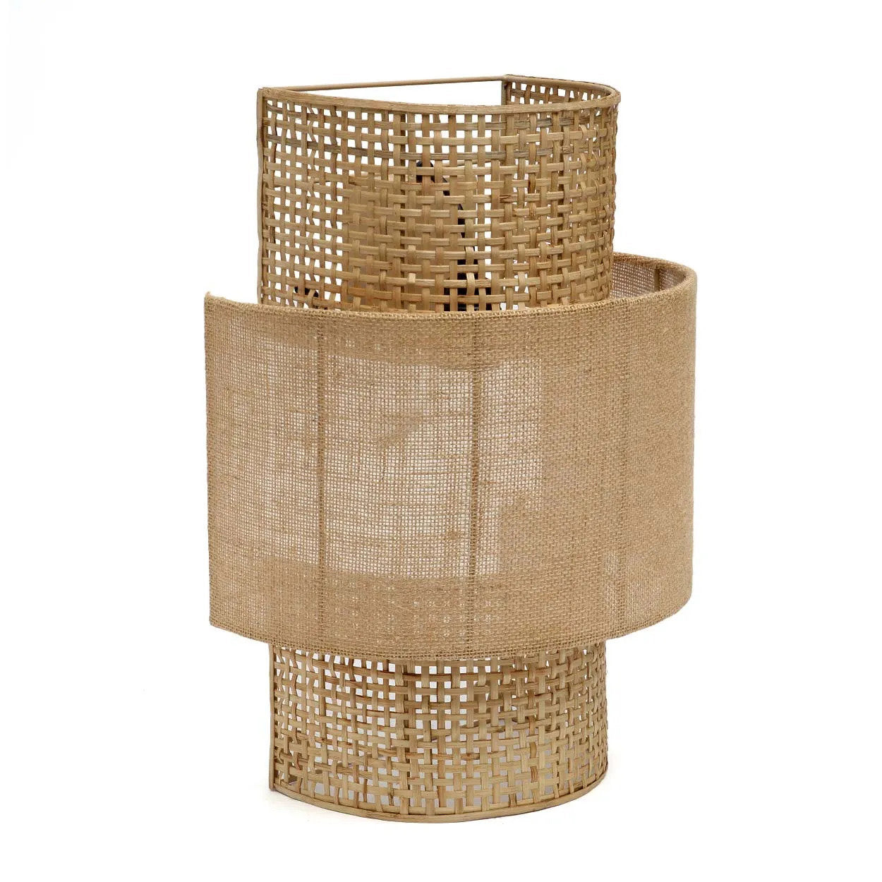 Bambua Bolly lampada da parete juta naturale M rattan