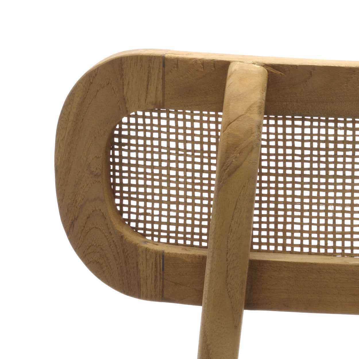 Bambua Nova sedia legno teak con schienale rattan