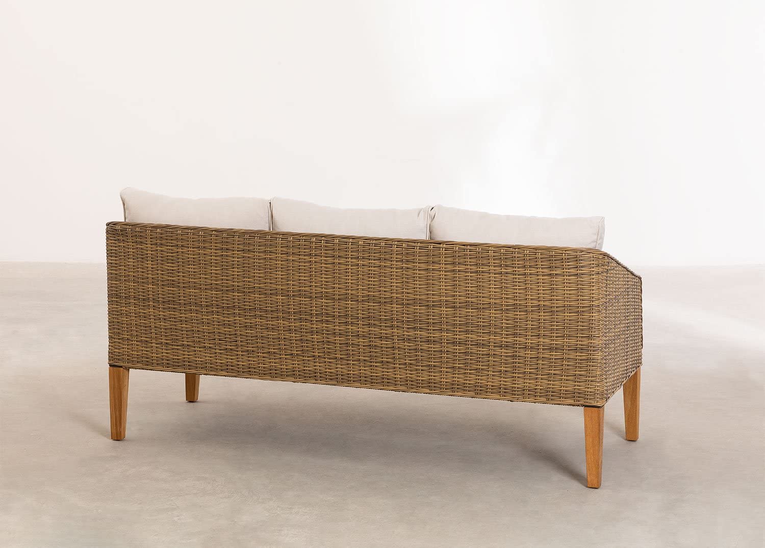 Sklum Denver set giardino rattan marrone 4 pezzi