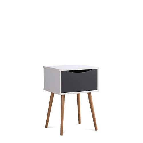Sklum Babi comodino legno bianco 40 cm
