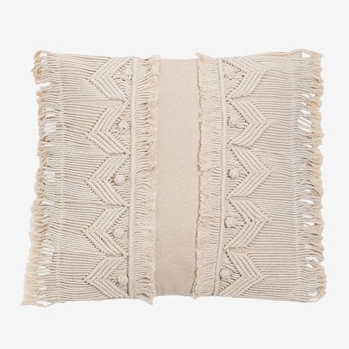 Sklum Mirko Style cuscino quadrato macramè 45x45 beige
