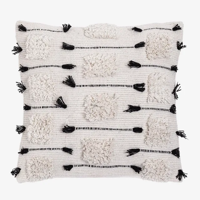 Sklum Feyre cuscino quadrato cotone 45x45 cm con pon pon