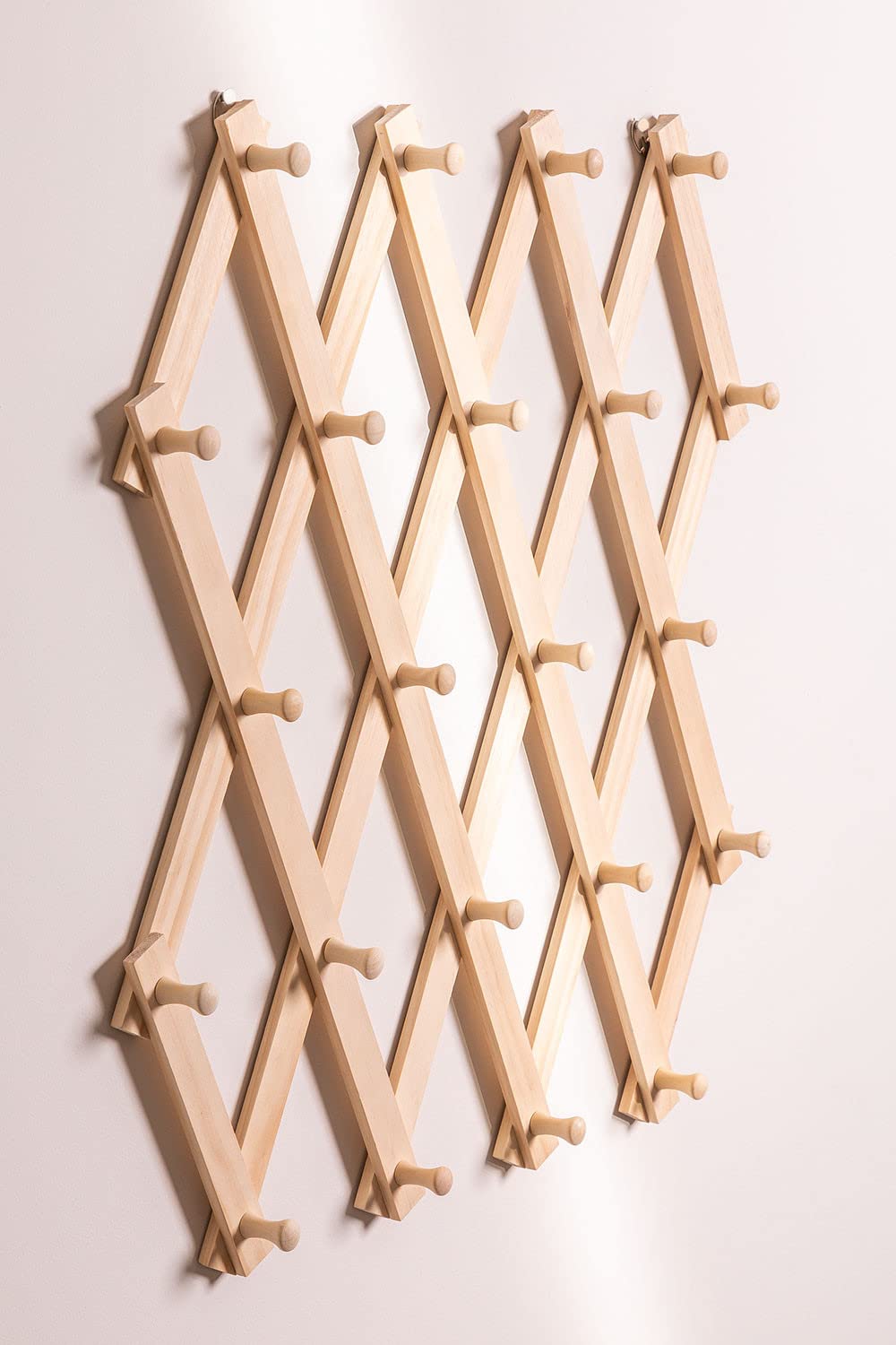 Sklum Ixi Doppio appendiabiti a muro legno naturale estensibile