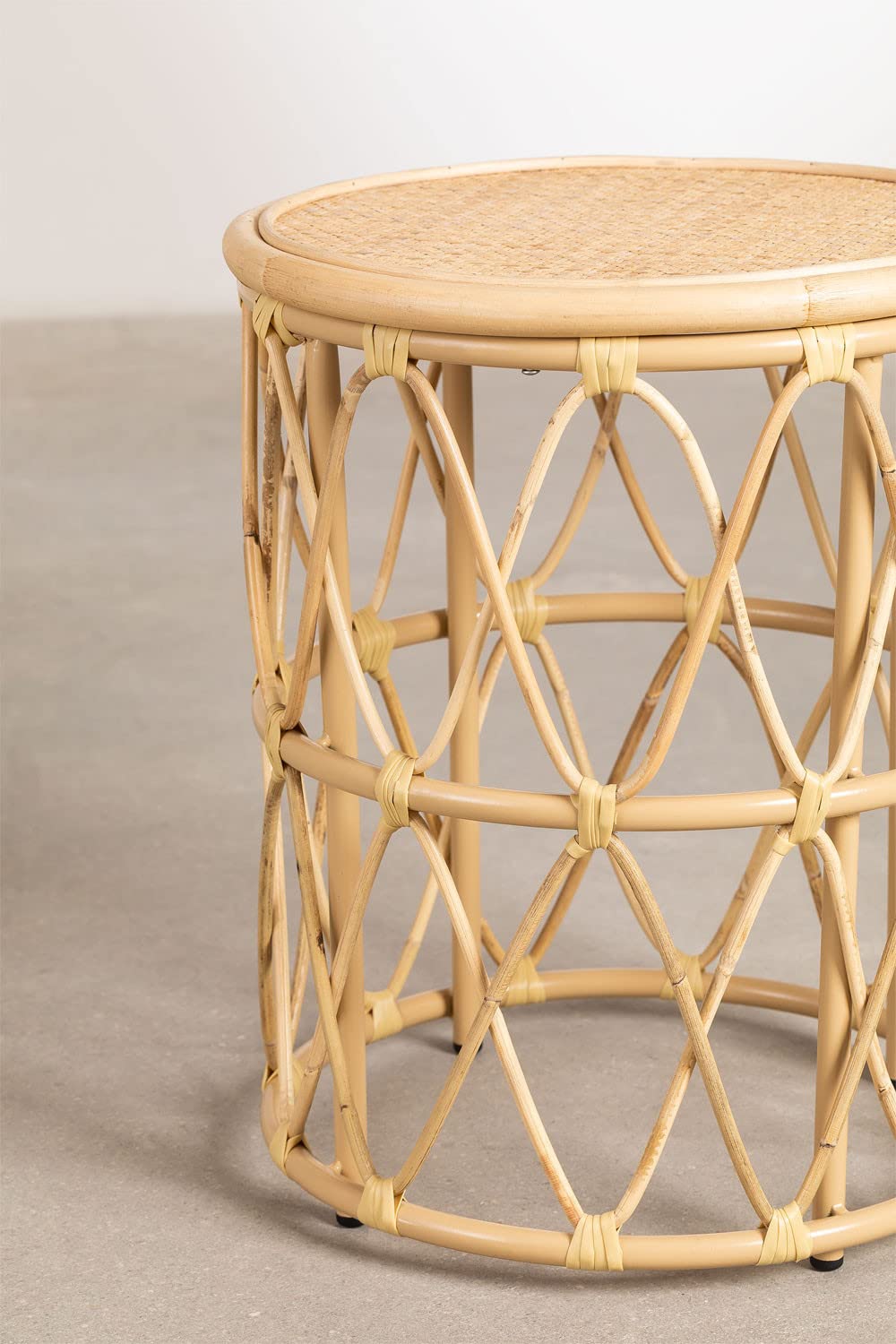 Sklum Zan tavolino rotondo rattan Ø40 cm naturale