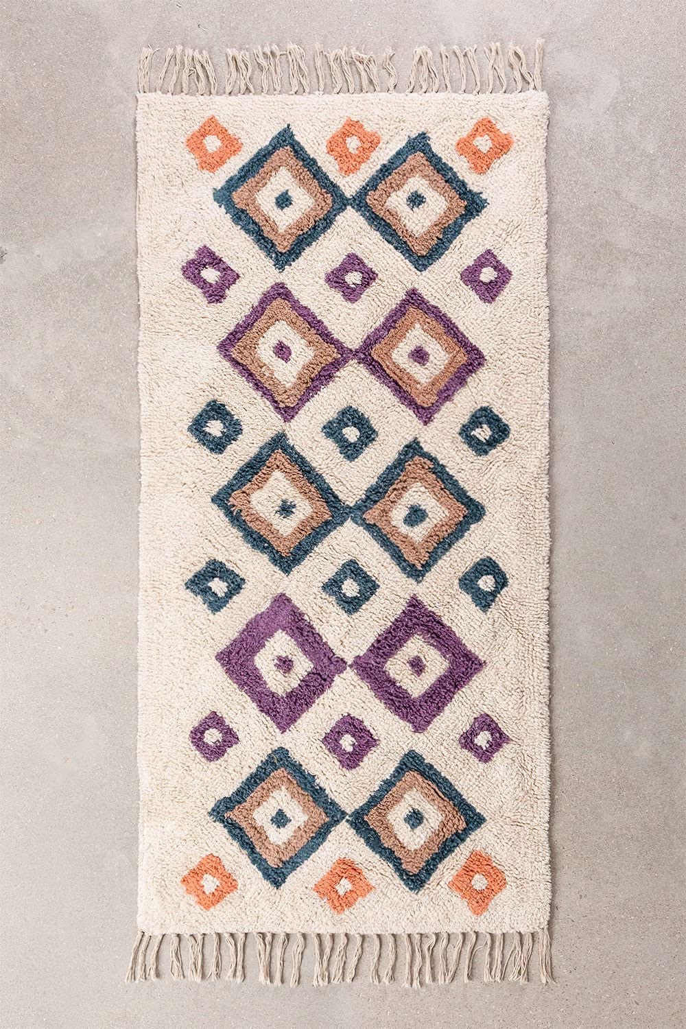 Sklum Gorka Tappeto in Cotone 162x72 cm Ethnic Colors
