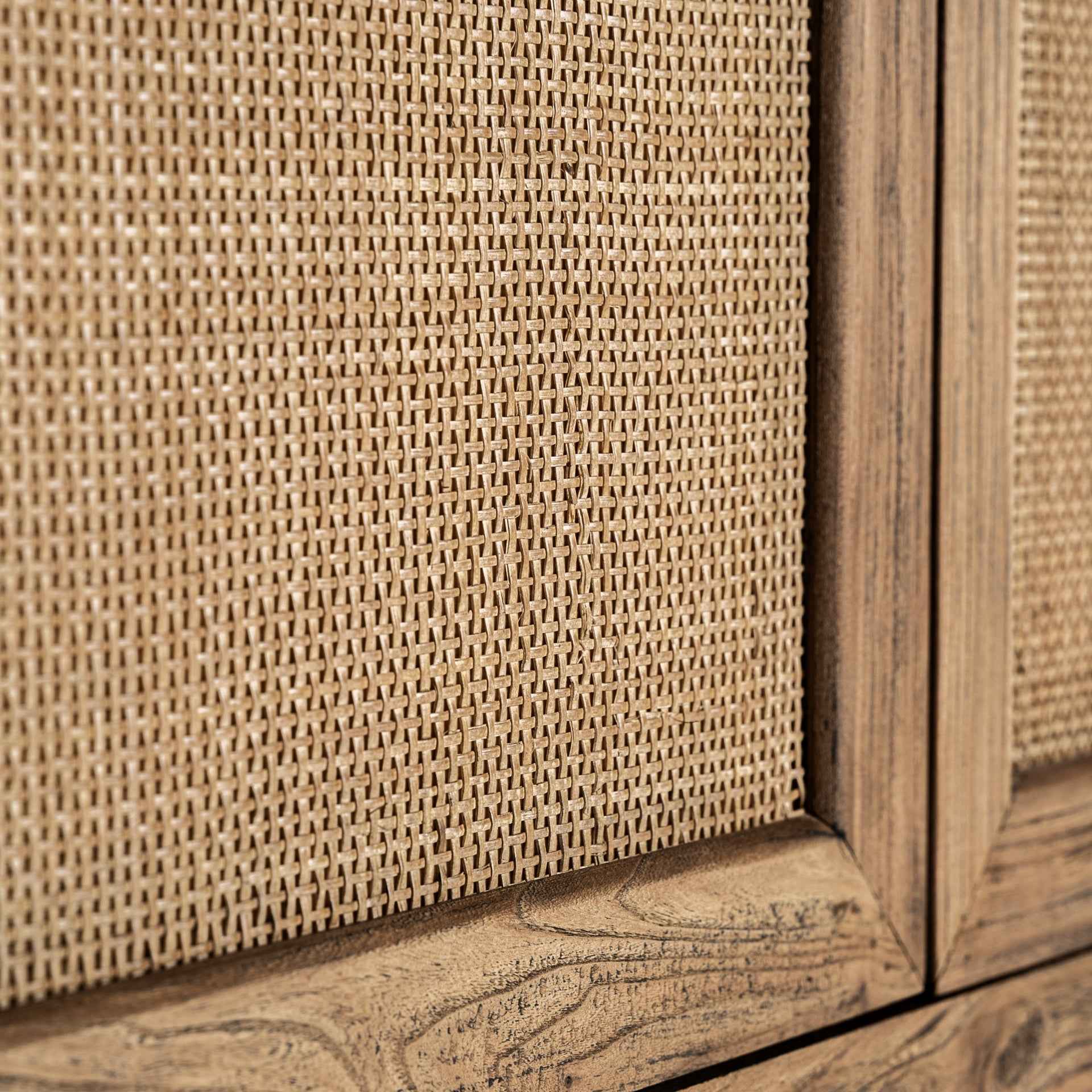 Bambua Byremo armadio legno olmo e rattan