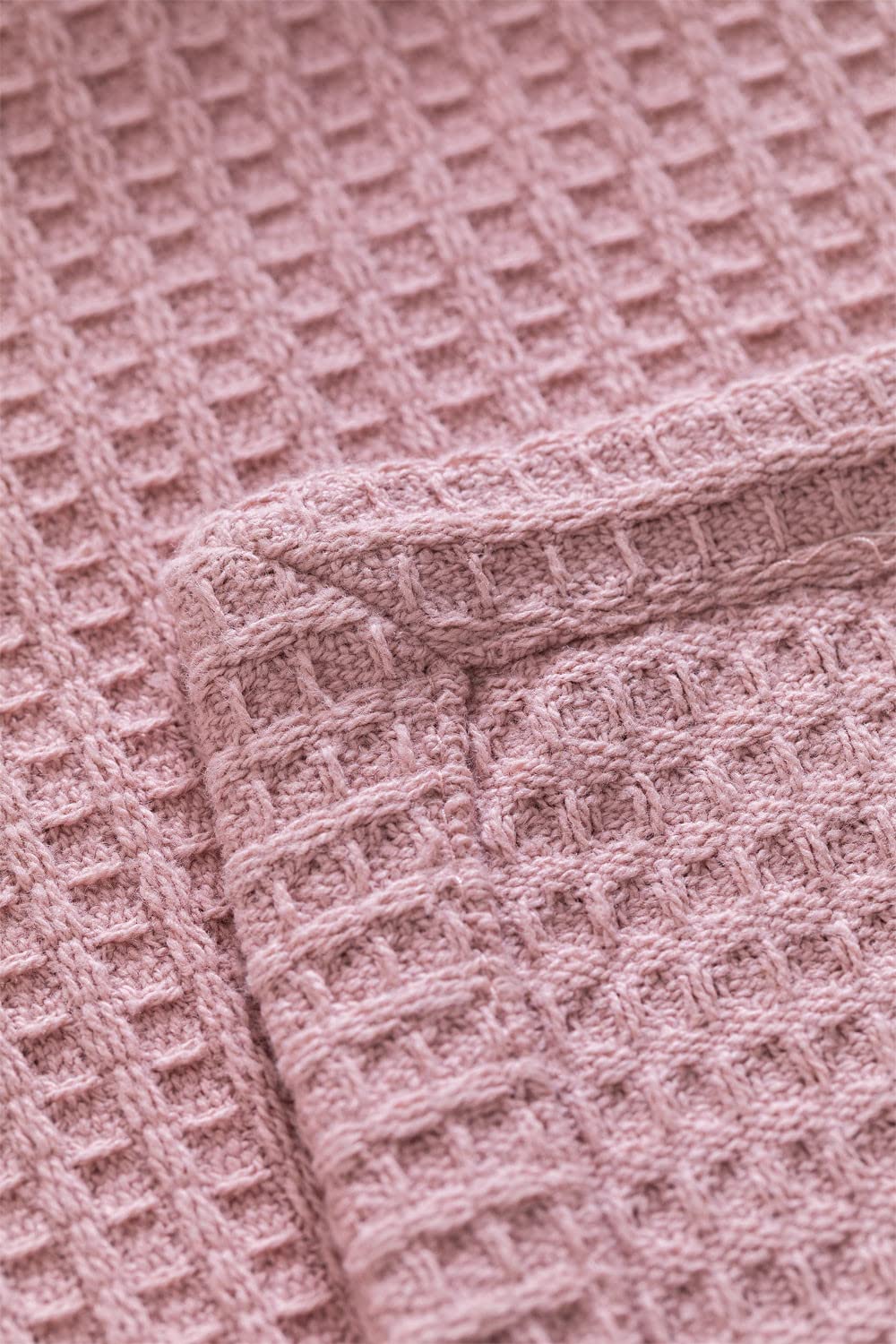 Sklum Bimba Coperta in Cotone Rosa Malva Nido d'Ape