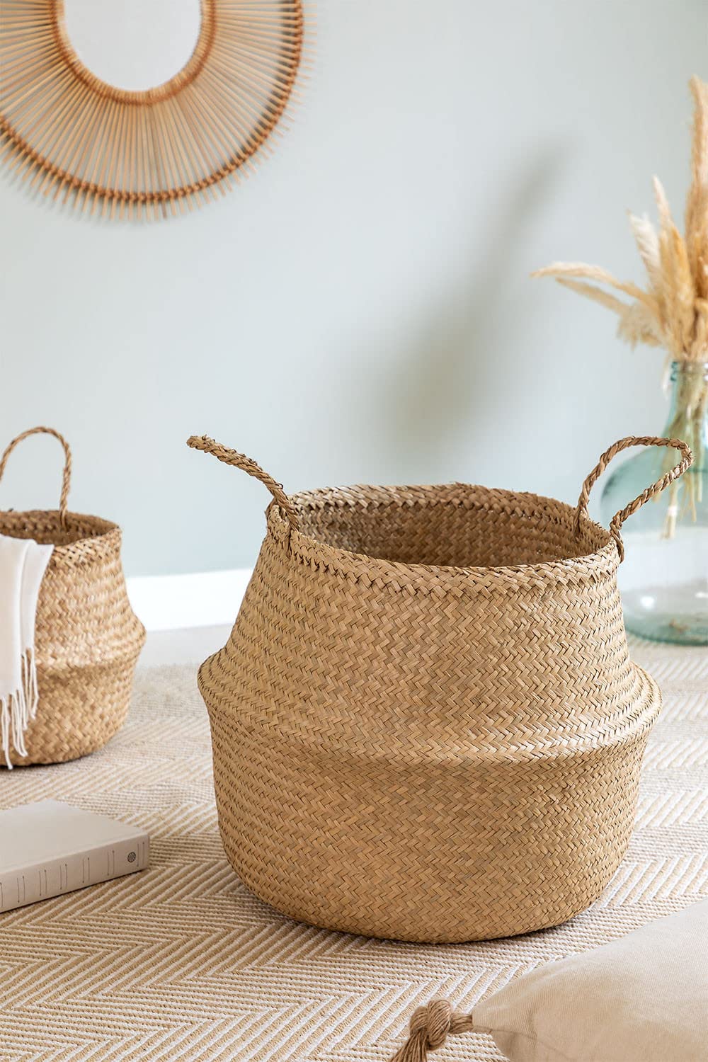 Sklum Kahs Cesta in Giunco 45 x 40 cm Naturale
