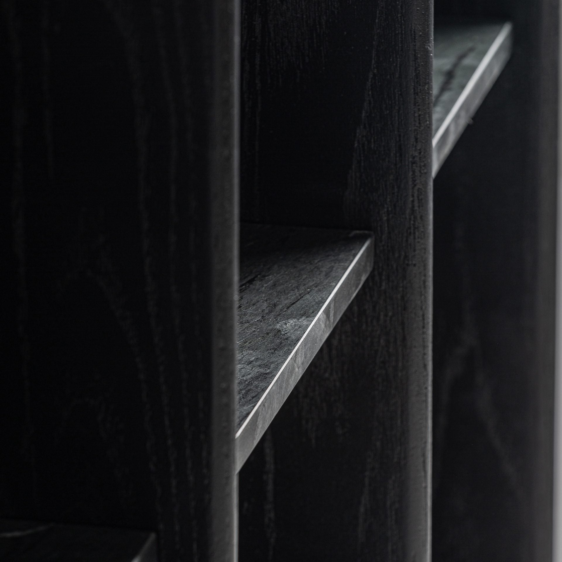 Bambua Nara libreria rovere nero marmo 123 cm