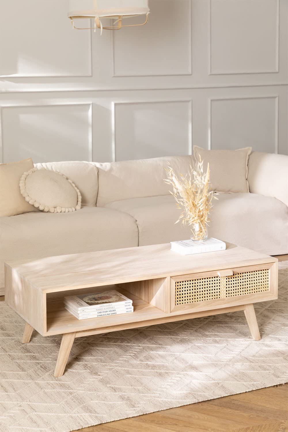 Sklum Ralik Design Tavolino Caffè Legno 120 cm Rattan