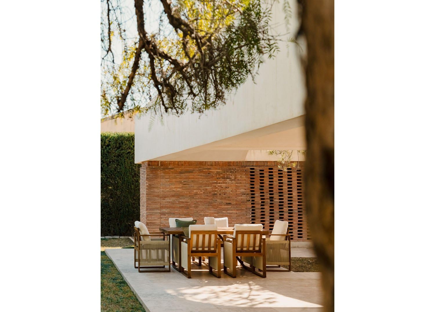 Sklum Nayely 200x100 set tavolo sedie giardino 6 sedie acacia