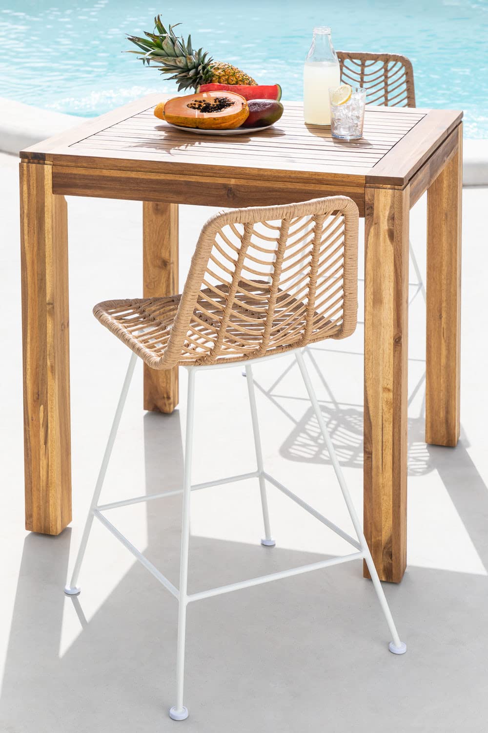 Sklum Gouda sgabello rattan naturale 65 cm