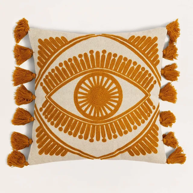 Sklum Osvid Cuscino in Cotone 45x45 cm Arancione Zafferano