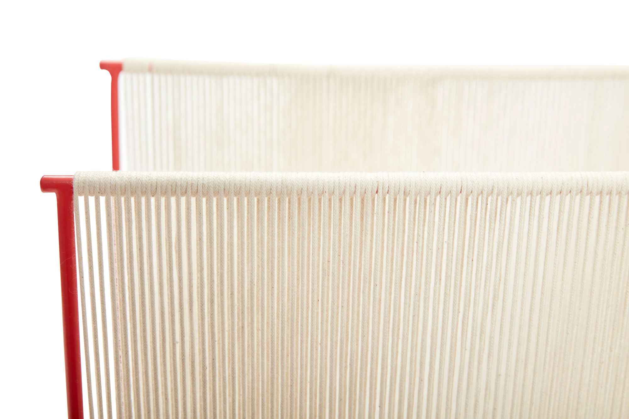Bambua String Magazine Holder portariviste rosso cotone