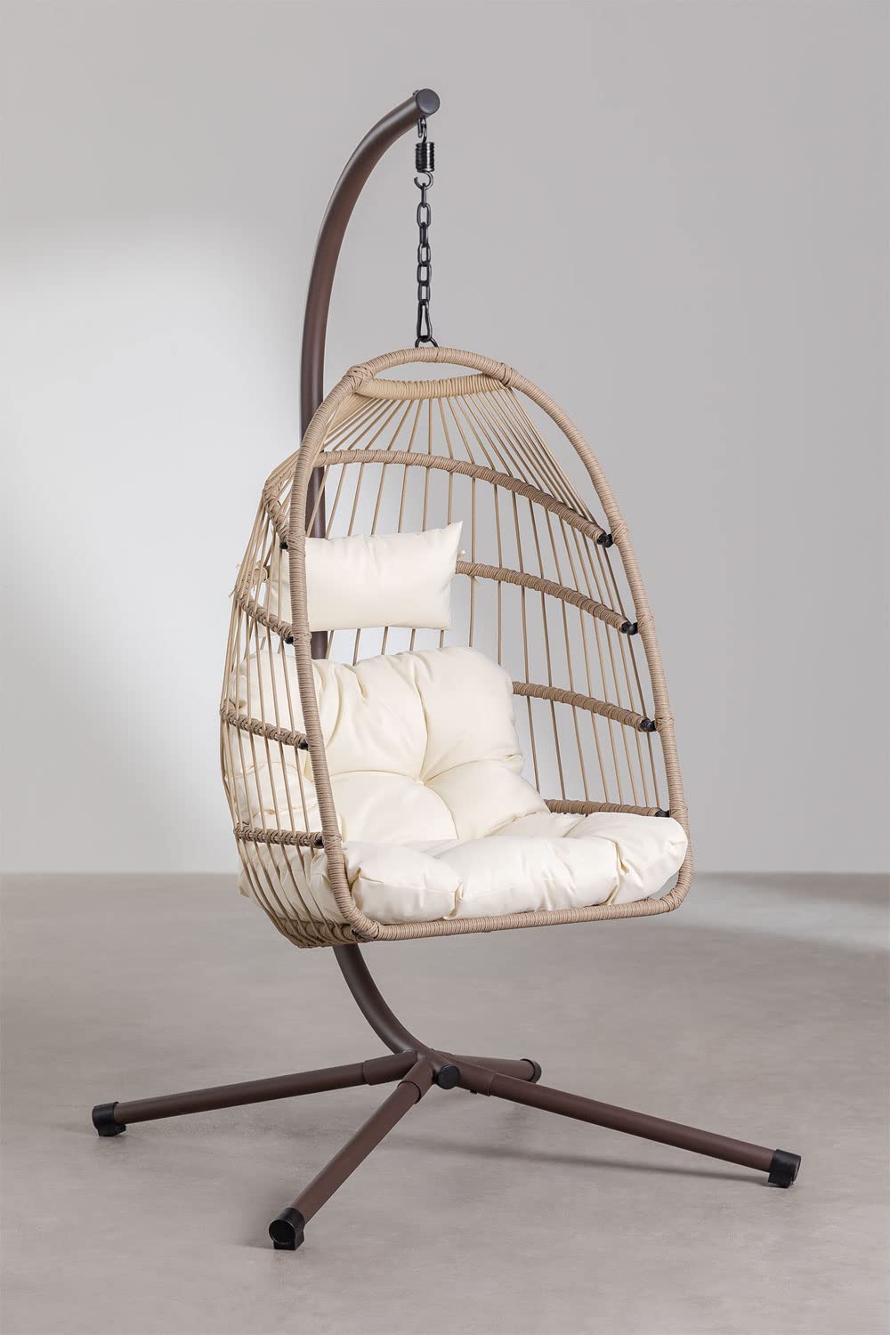 Sklum Anoop Poltrona Sospesa da Giardino con Base Rattan