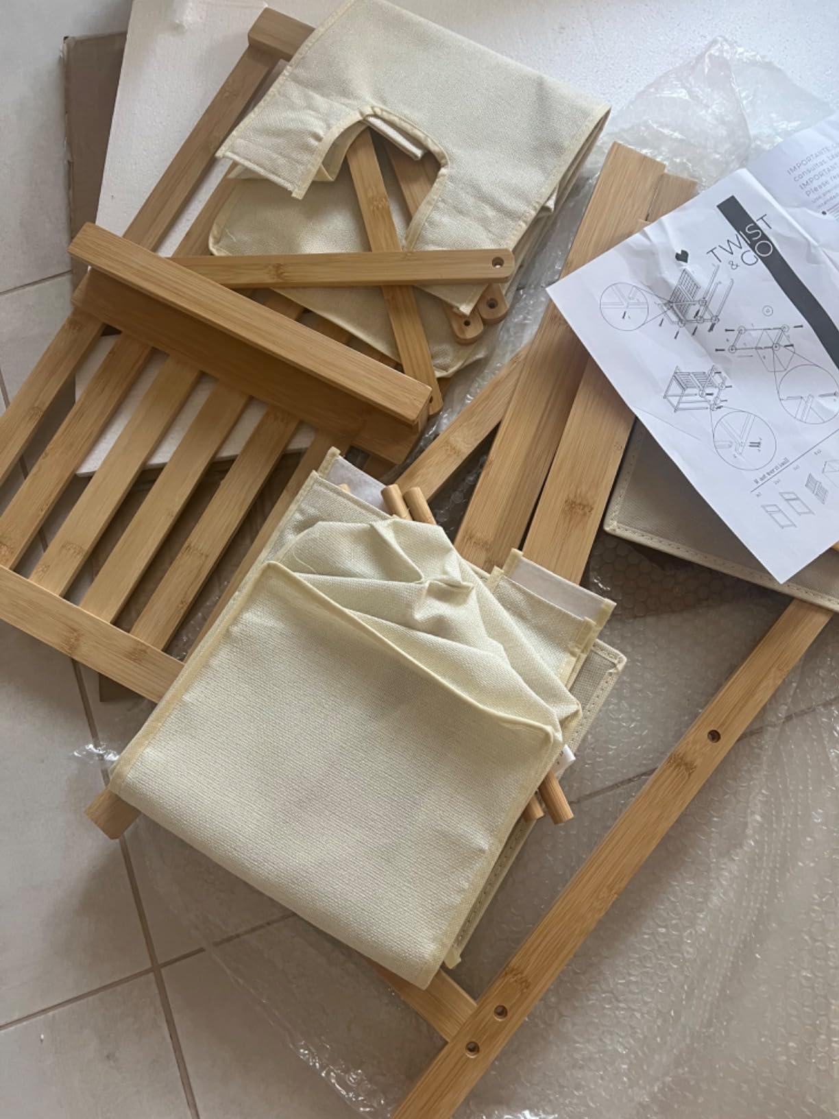 Sklum Joesh cesto portabiancheria in bambù 85 cm doppio