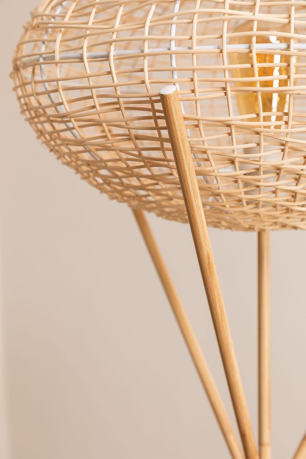 Sklum Xauron Lampada da Terra Rattan Naturale