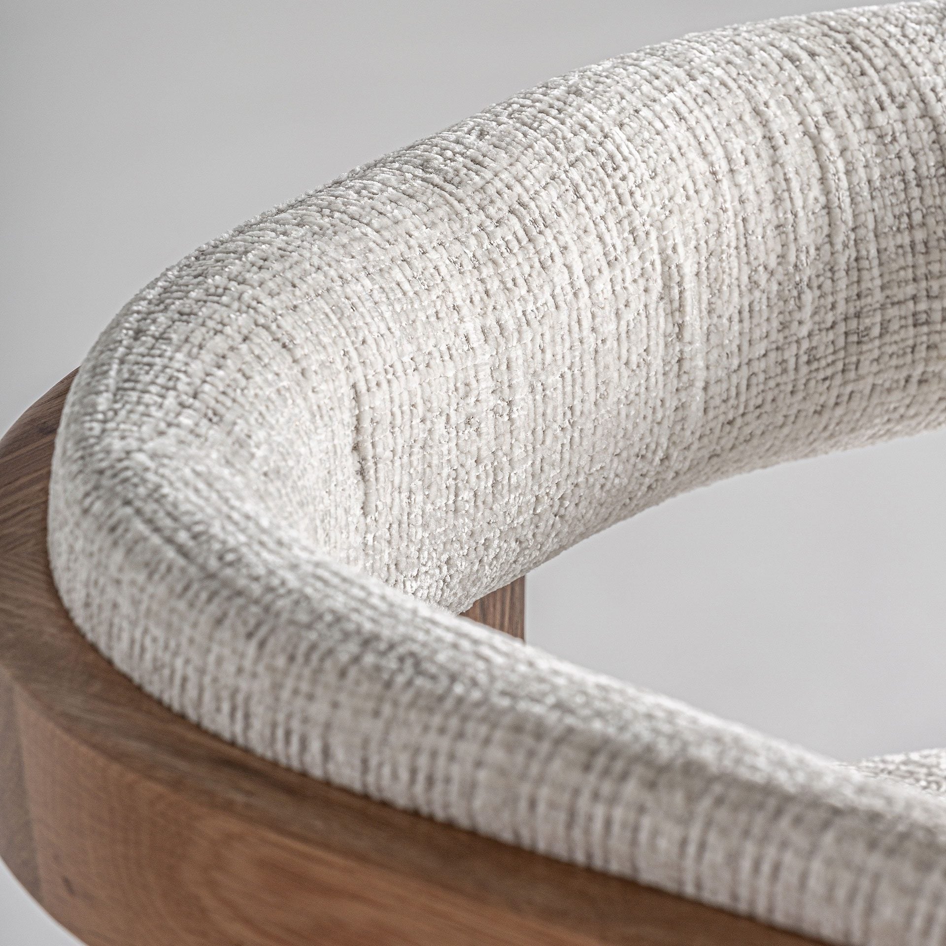 Bambua Sedzere sedia da pranzo in rovere bouclé