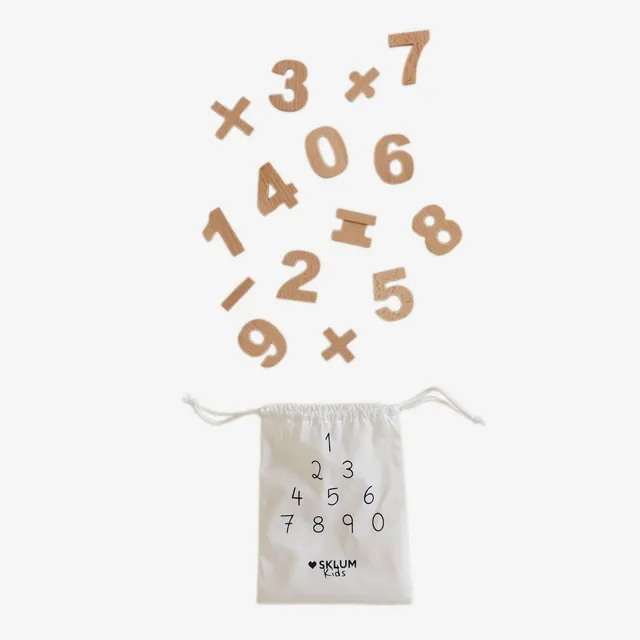 Sklum Ugga Kids Numeri in Legno di Faggio da 1 a 10