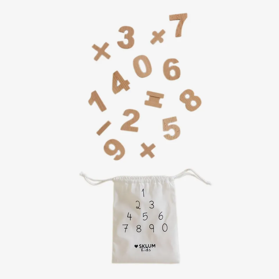 Sklum Ugga Kids Numeri in Legno di Faggio da 1 a 10