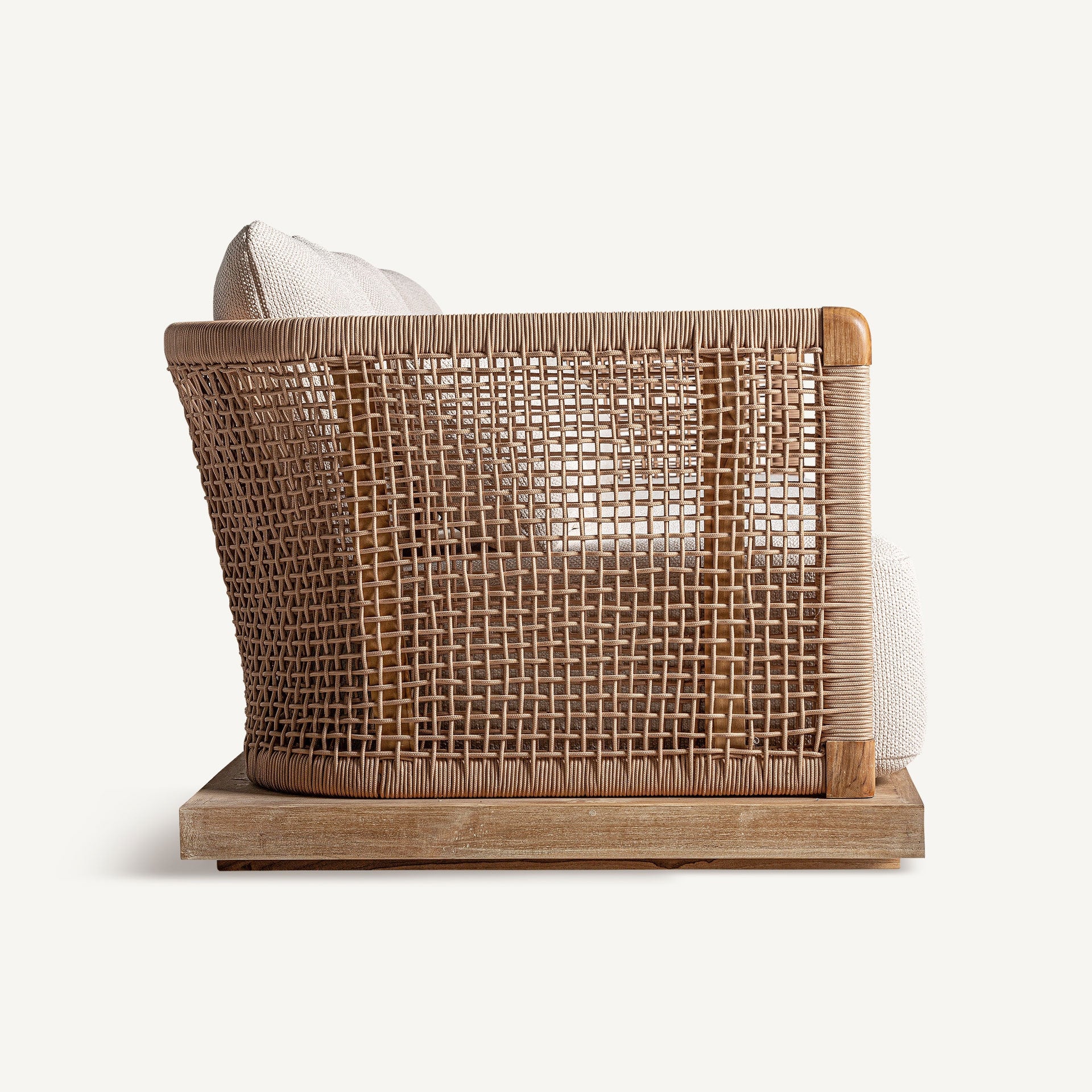 Bambua Trena divano da esterno teak crema