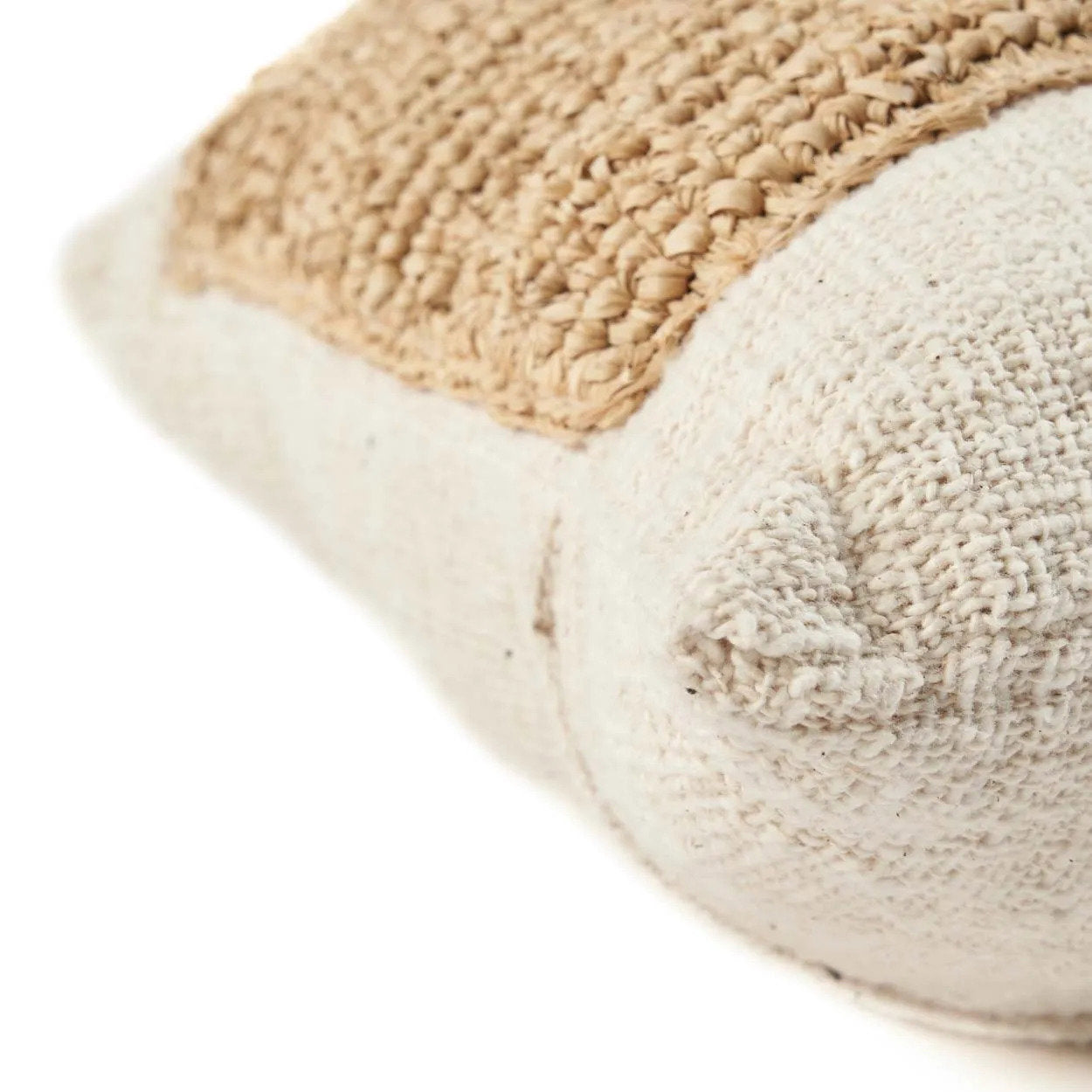 Bambua Raffia Stamp federa cuscino naturale