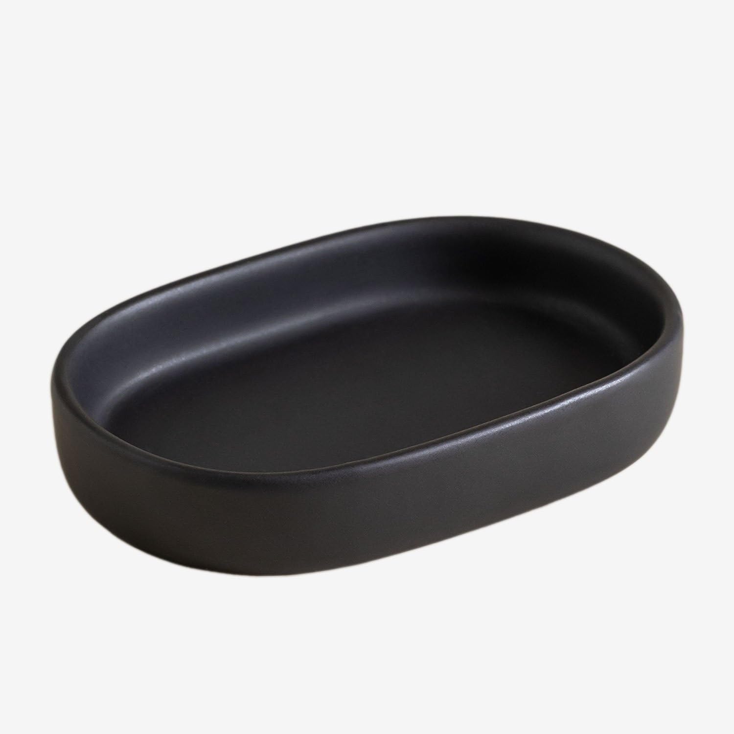 Sklum Pierk portasapone ceramica nero ovale
