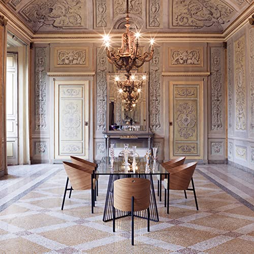 Driade Costes sedia bamboo nero in pelle da interno