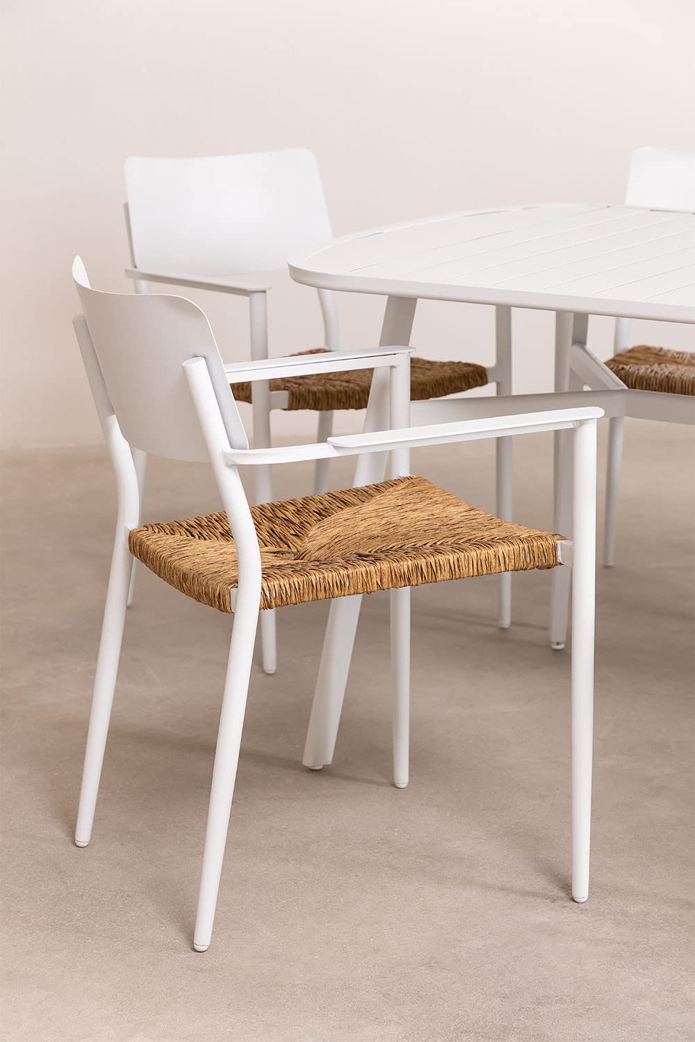 Sklum Amadeu Set 2 Sedie da Giardino Impilabili Alluminio