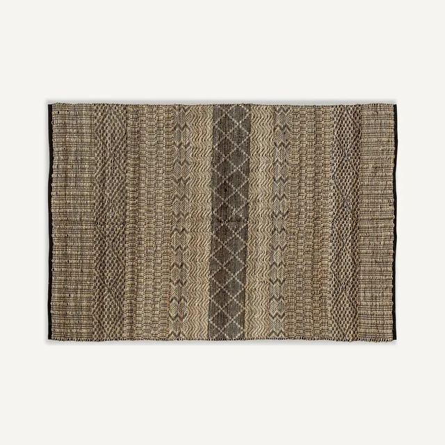 Bambua Kelia tappeto cotone canapa grigio naturale