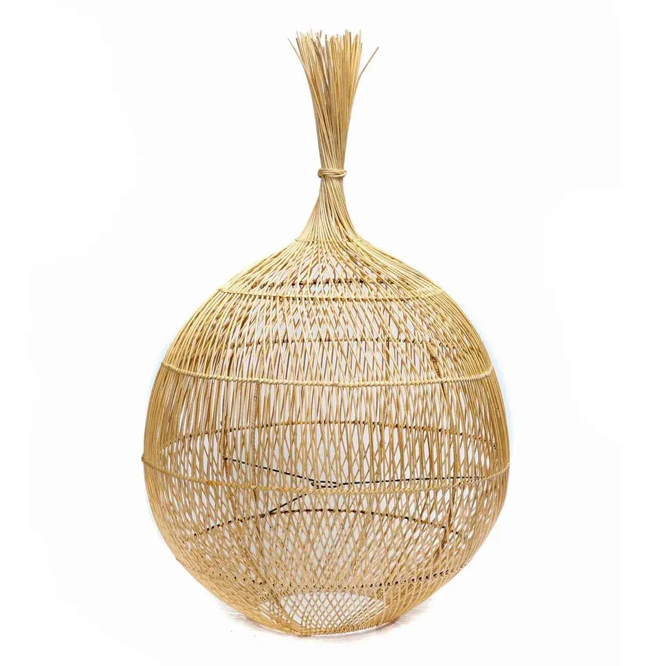 Bambua Wonton Floor Lamp Pendant Natural lampada rattan