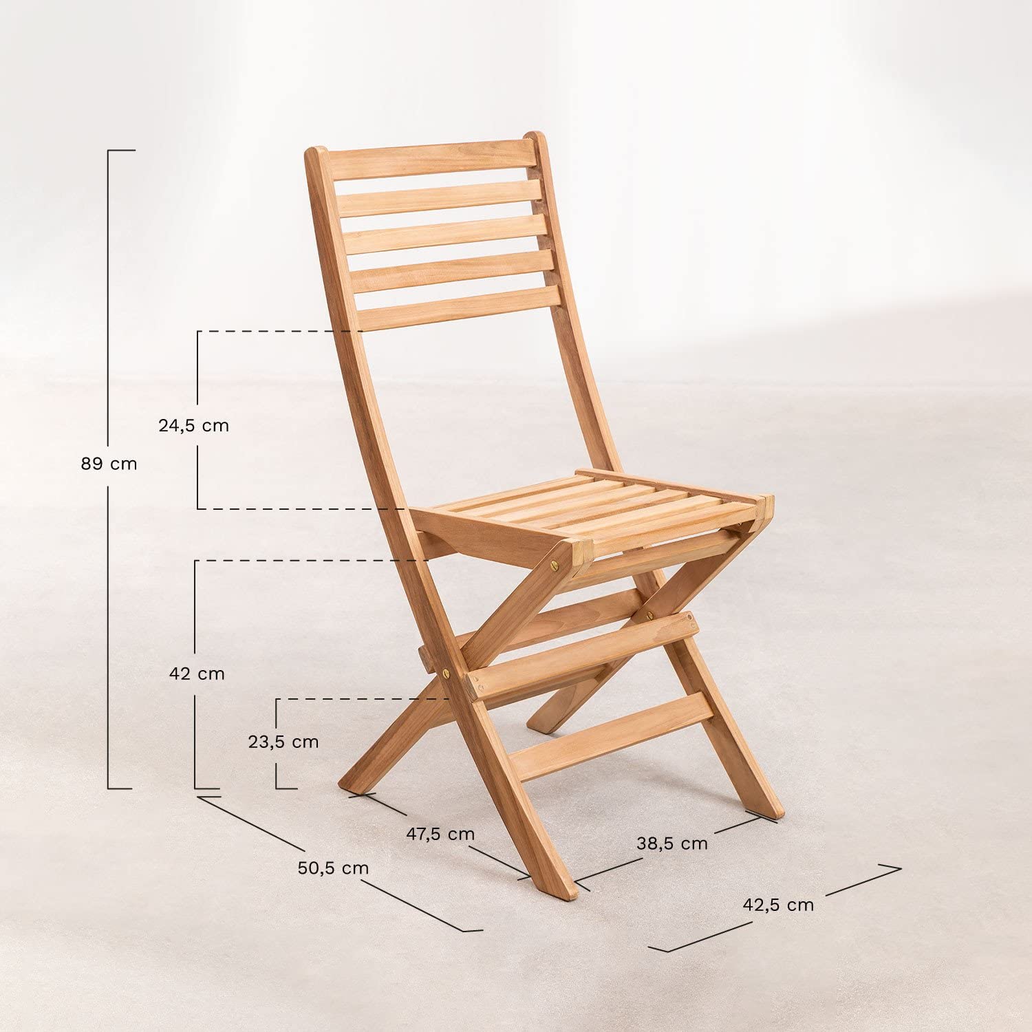 Sklum Nicola sedia giardino pieghevole in teak