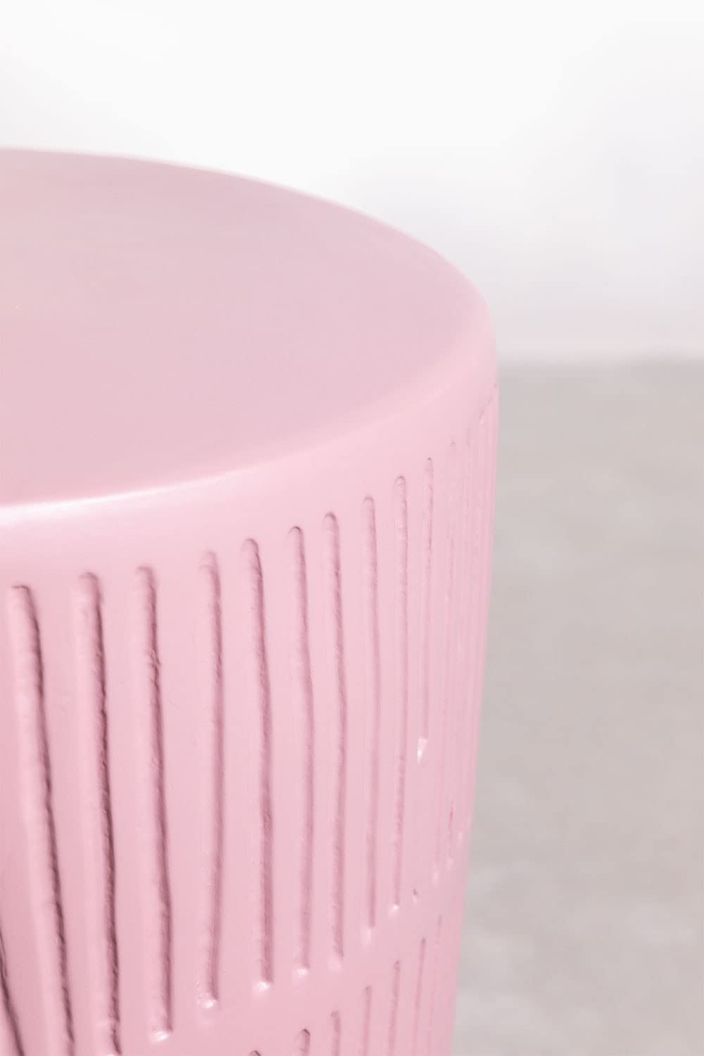 Sklum Greko Tavolino in Ceramica Rosa Ø32,5 cm opaco